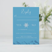 Winter Mountain Blume Hochzeit RSVP Reply Card Karte (Stehend Vorderseite)
