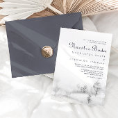 Winter Mountain Forest Nuestra Boda Wedding Einladung