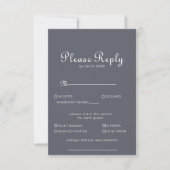 Winter Mountain Forest Wedding Menü Auswahl Antwor RSVP Karte (Vorderseite)