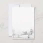 Winter Mountain Forest Wedding Menü Auswahl Antwor RSVP Karte (Rückseite)