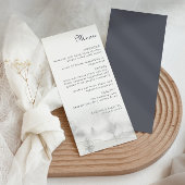 Winter Mountain Forest Wedding Menü Menükarte