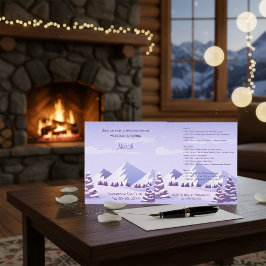 Winter Mountain Getaway Bachelorette Weekend Einladung