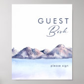 Winter Mountain Guest Book Sign Poster (Vorne)