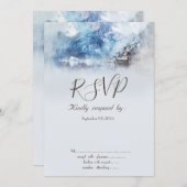 Winter Mountain Lake UAWG Einladung (Vorne/Hinten)