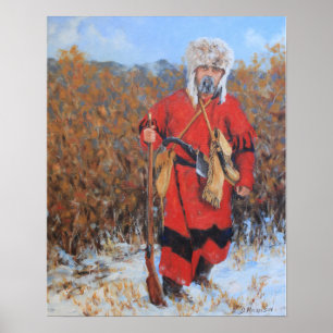 WInter Mountain Man Fine Art Poster