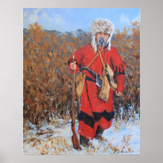 WInter Mountain Man Fine Art Poster (Vorne)