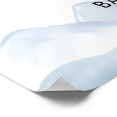 Winter Mountain Snowflake Baby Shower Welcome  Poster (Ecke)