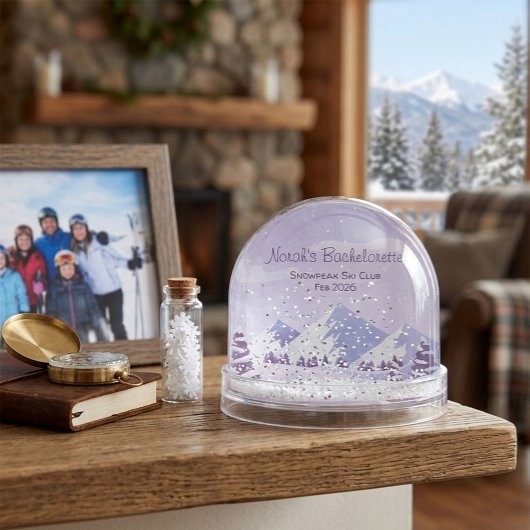 Winter Mountain Snowpeak Bachelorette Party Snow  Schneekugeln