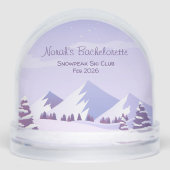 Winter Mountain Snowpeak Bachelorette Party Snow  Schneekugeln (Vorderseite)