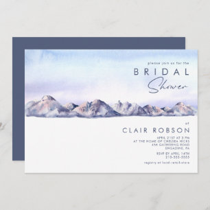 Winter Mountain Sunset Bridal Dusche Einladung
