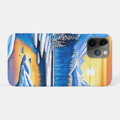 Winter Mountain Sunset Glow Case-Mate iPhone Hülle (Rückseite (Horizontal))