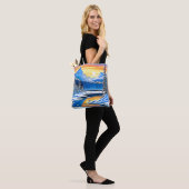 Winter Mountain Sunset Glow Tasche (Am Model)