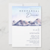 Winter Mountain Sunset Probe Dinner Einladung (Vorderseite)