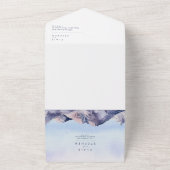 Winter Mountain Sunset Siegel und senden All In One Einladung (Außenbereich)