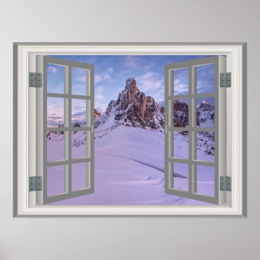 Winter Mountain USA Cool Fab Window Poster (Vorne)
