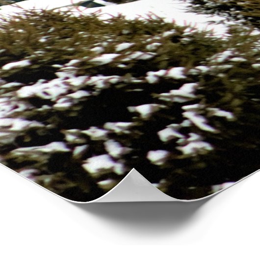 Winter Mountain View Poster (Ecke)