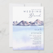 Winter Mountain Wedding Brunch Einladung (Vorderseite)