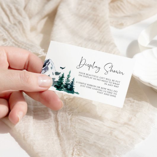 Winter Mountains Display Shower Card Begleitkarte