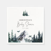 Winter Mountains Kinderdusche Napkins Serviette (Vorderseite)