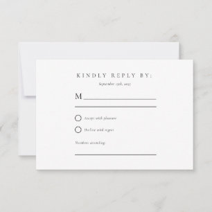 Winter Mountains Pine Tree Hochzeit RSVP Karte