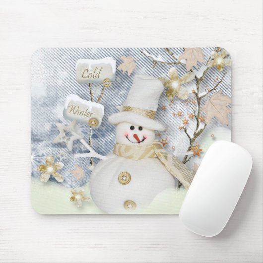 Winter Mouse pad/Snowman Mousepad (Mit Mouse)