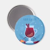 Winter Mulled Wine Magnet (Vorderseite/Rückseite)