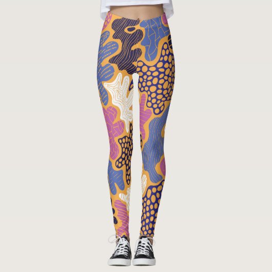 Winter Mulled Wine: Mixed Media Leggings (Vorderseite)