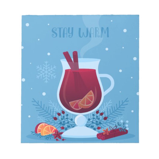 Winter Mulled Wine Notizblock (Vorderseite)