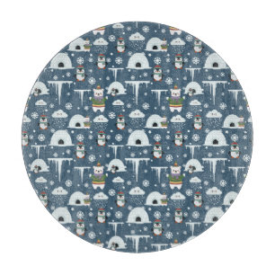 Winter Muster Cutting Board Schneidebrett