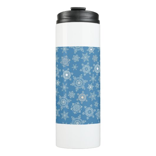 Winter-Musterdesign. Thermosbecher (Vorderseite)