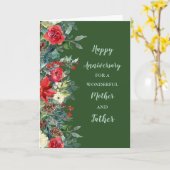 Winter Mutter und Vater Jahrestag Karte (Gelbe Blume)