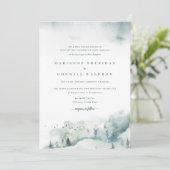 Winter Mystère I Formal Wedding Einladung (Stehend Vorderseite)