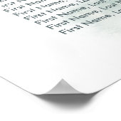 Winter Mystère Wedding Chart Poster (Ecke)