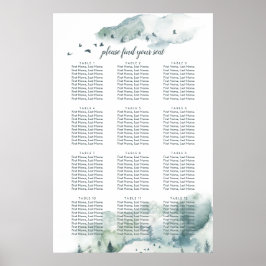Winter Mystère Wedding Chart Poster