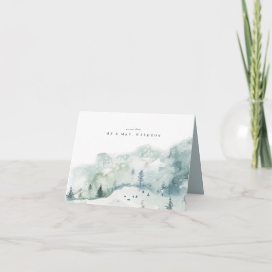 Winter Mystère Wedding Danke, dass Sie geklappte K Karte (Vorderseite)