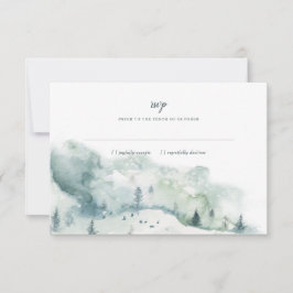 Winter Mystère Wedding RSVP Response Einladung
