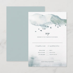 Winter-Mysterium-Hochzeit RSVP+ESSEN-Antwort Einladung