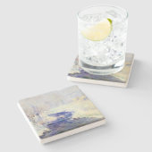 Winter (nach Typ Rose) Steinuntersetzer (Seitenansicht)