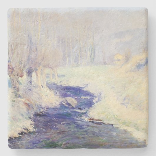 Winter (nach Typ Rose) Steinuntersetzer (Vorderseite)