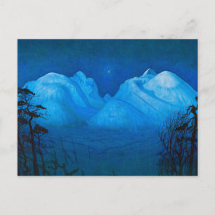 Winter Nacht in den Bergen von Harald Sohlberg Postkarte