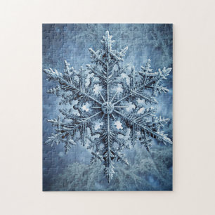Winter-Nacht-Kunstpuzzle Puzzle