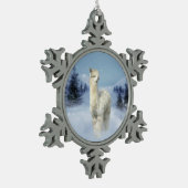Winter-Nachtalpaka-Zinn-Schneeflocke-Verzierung Schneeflocken Zinn-Ornament (Links)