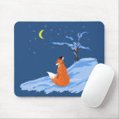 Winter-NachtFox Mousepad (Mit Mouse)