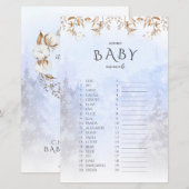 Winter Name Baby Animals Baby Showspiel (Vorne/Hinten)