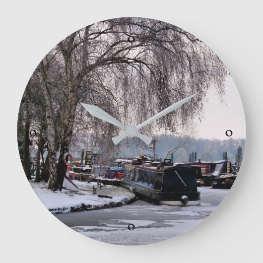 WINTER NARROWBOATS GROßE WANDUHR (Vorderseite)