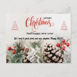 Winter Natur Weihnachten & Neues Jahr Gruß Postkarte