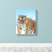 Winter Nature Foto Tiger Snow Mountains Leinwanddruck (Insitu (Holzboden))