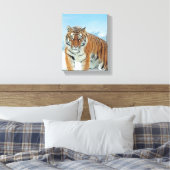 Winter Nature Foto Tiger Snow Mountains Leinwanddruck (Insitu (Schlafzimmer))