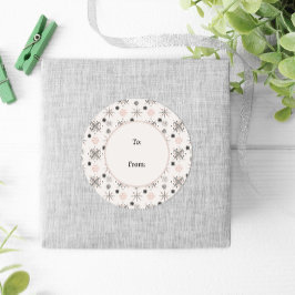 Winter Nature Wildlife Nordic Christmas Runder Aufkleber