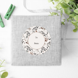 Winter Nature Wildlife Nordic Christmas Runder Aufkleber